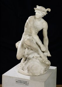 Mercúrio anexando suas sandálias aladas, 1744 (mármore)